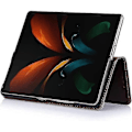 Miniatyrbild 3 av 4: Galaxy Z Fold 2 5g Skal i Crazy Horse Mönster Läder Vikbart Touch Samsung Galaxy Z Fold 2 5g Kaffe Y_Present till G