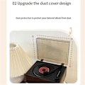 Miniatyrbilde 4 av 5: Retro CD-spiller Oppladbar Støtte CD BT USB 3.5mm AUX Bærbar CD-spiller Bluetooth-kompatibel 5.0 Walnut Color