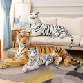 Miniatyrbilde 2 av 5: 30-110 cm Naturtro Tiger Leopard Plysjleker Myke Ville Dyr Simu brown leopard 75cm