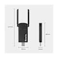 Miniatyrbilde 2 av 5: Trådløst nettverkskortadapter USB WiFi-adapter 650Mpbs 802.11Ac/B/G WiFi-mottaker Nettverkskort