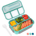 Miniatyrbillede 1 af 5: Bento Box til Voksne, Børns Lækagesikre Madkasse, Tåler Opvaskemaskine, Fryser og Mikroovn, BPA-fri Green