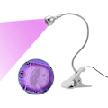 Pikkukuva 1 / 5: DWW-3W UV LED Violetti USB UV Geelilamppu Klipsikytkimellä Mobiilipuhelimen UV Geelikynsien Korjaukseen, Hopea