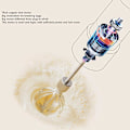 Miniatyrbild 2 av 5: 2022 Ny Elektrisk Handmixer, Handhållen Mixer, Bärbar Köksmixer i Rostfritt Stål Äggvisp med 2 Vispar (Vit)