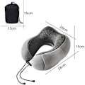 Miniatyrbilde 2 av 5: Reisepute, nakkepute i memory foam for reise eller fly, ergonomisk designet nakkestøttepute - wf