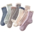 Miniatyrbild 1 av 5: Dam Fuzzy Socks Tofflor Vinter Fluffig Mysig stuga Julklapp