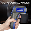 Pikkukuva 2 / 5: Digitaalinen kierroslukumittari Laser-kierroslukumittari Kannettava RPM-mittari Nopeusmittari (2,5-99999RPM Mittausalue) wit