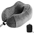 Miniatyrbilde 1 av 5: Reisepute, nakkepute i memory foam for reise eller fly, ergonomisk designet nakkestøttepute - wf