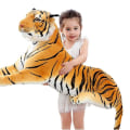 Miniatyrbilde 1 av 4: Realistisk Tiger utstoppede dyr plysj leketøy for barn White 30cm