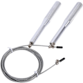 Miniatyrbillede 1 af 5: Sjippetov, 3M Aluminiumslegering Speed ​​​​Stål Sjippetov Wire Speed ​​Sjippetov, Dobbelt Shake Øvelse, Crossfit, Boksning, Træning (Sølv)