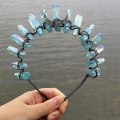 Miniatyrbilde 4 av 4: For råkrystall pannebånd Boho-stil råstein tiara krone for bryllupsfester