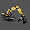 Pikkukuva 5 / 5: Leikkiauto Poika Suuri Rakennusajoneuvo Kaivuri Bulldozer Pihti Maaporakone Malli Manual Gripper