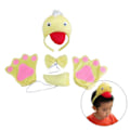 Pikkukuva 2 / 5: Sarjakuva Eläinpannat Ankka Hanhet Hiuspanta ja Kaulus Häntä Cosplay Hiuspanta Lapsille Lava Päähineet Yellow duck three pi