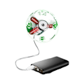 Miniatyrbilde 1 av 5: USB Klokkevifte med LED Tidsvisning - Mini Fleksibel Kjølevifte for Skrivebord, Laptop og Nettbrett - Praktisk og Energieffektiv