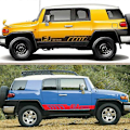 Pikkukuva 3 / 5: 2 KPL Auton Oven Tarrat Toyota FJ CRUISER Osille Tuning Autotarvikkeet Sivukorin Grafiikka Vinyylikalvo Tarrasetti Ajoneuvon Sisustustarvikkeet Glossy Gray
