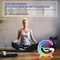 Miniatyrbillede 5 af 5: Mini Atmosfære Lampe med Trådløs Oplader, Bluetooth Højttaler, Solopgang Vækkeur & Natlampe - Smart Lampe & Lydmaskine til Soveværelse