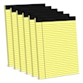 Miniatyrbild 1 av 5: 6-pack Gula Anteckningsblock 21,6 x 29,8 cm Smal Linjering Linjerade Skrivblock Gula Pappersblock Coll