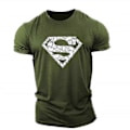 Miniatyrbillede 1 af 2: Superman Vascular Gym Træningstop Kortærmet T-shirt Army Green L