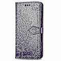 Miniatyrbilde 2 av 5: Samsung Galaxy A01 Core Deksel Lær Lommebok Etui Preget Mandala Magnetisk Flip Beskyttelse Støtsikker - Violett