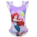 Miniatyrbild 1 av 2: Flickor Barn Tecknad sjöjungfru Prinsessan Ariel Badkläder Bikini Baddräkt Baddräkt i ett stycke Strandkläder Purple 110cm