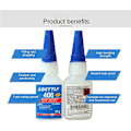 Miniatyrbillede 4 af 5: 1-4 stk. Loctite 406 20g Lynlim Hurtighærdende 3pcs