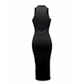 Miniatyrbillede 4 af 5: V-udskæring Bodycon Maxikjole - Smigrende Stretch Polyesterblanding til Elegante Sommeraftener
