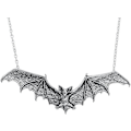Miniatyrbilde 1 av 4: Alchemy Gothic Gotisk Flaggermus Anheng Dame Halskjede Sølv, Tinn,