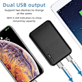 Miniatyrbillede 3 af 4: Bærbar powerbank oplader 10000mAh, eksternt batteri med høj kapacitet 2.4 A 2 porte med USB (10000mah)