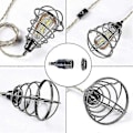 Miniatyrbilde 4 av 5: DIY Hengelampe med hamptau, tekstilkabel, 3E27-lampe med bryter og støpsel, retrolampe 9 meter kabel, lampe for spisebord, kafé, Li