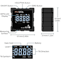 Miniatyrbild 2 av 5: 360 LCD Digital Inclinometer - Magnetisk Digital Inclinometer, Elektronisk Inclinometer, Automatisk Avstängning, Med Magnetisk Bakgrundsbelysning