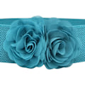 Miniatyrbilde 4 av 5: Elastisk midjebelte, bredt belte for kvinner for bluse, genser, maxi-skjorter Blue