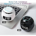 Miniatyrbild 4 av 4: Väckarklocka för sovrum, digital väckarklocka med Bluetooth-högtalare, dubbla alarm, LED-lampa, 12/24h USB-laddningsport, klocka för tunga sovare