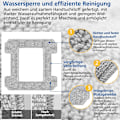 Miniatyrbillede 3 af 5: 6-pak rengøringspuder til Ecovacs Winbot W1 / W1 Pro / W2 / W2 Omni vinduesrensningsrobotter, vinduesrensningsrobot, vaskbar mikrofiber rengøringsklud