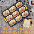 Miniatyrbillede 5 af 5: 2-delt silikone baguetteform, baguettepande, non-stick perforeret form, 4 Gri ~