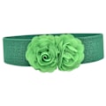 Miniatyrbilde 1 av 5: Elastisk midjebelte, bredt belte for kvinner for bluse, genser, maxi-skjorter Green