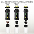 Miniatyrbillede 2 af 5: Bærbar Elektrisk Espressomaskine Formalet Kaffe & Kapsel Kaffemaskine, 7500mAh Koldbryg & Selvopvarmende Kaffe