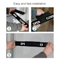Miniatyrbilde 5 av 5: Åpent/Stengt-skilt for butikkinngang, solid og lettlest informasjonstavle for butikk, slitesterk, dobbeltsidig, klar synlighet, værbestandig Black
