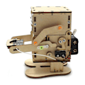 Miniatyrbild 3 av 5: Robot som äter mynt - Trämodell för DIY, undervisning, lärande, STEM-projektkit för barn, vetenskapsexperiment, trämonteringssats