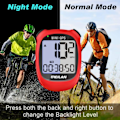 Miniatyrbillede 3 af 4: M3 Mini GPS Cykelcomputer, Trådløs Cykelkilometertæller og Speedometer IPX5 Vandtæt Cykelcomputer med LCD-display, Rød
