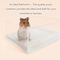 Miniatyrbild 2 av 5: Hamster Sandbad Duschlåda Dvärg Chinchilla Basturum Akryl Gräv Sandbehållare Små Djur Badrum Toalett för Gerbil Igelkott Ekorre