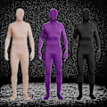 Miniatyrbild 3 av 4: Party Kostym Klänning Osynlig Morph Suit Helkroppsdräkt Män Kvinnor 140CM