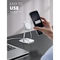 Miniatyrbilde 3 av 5: Telefonstativ for MagSafe-lader - Justerbar ladestasjon i aluminium for skrivebord, 360 graders rotasjon, kompatibel med Apple iPhone 15 14 Plus 13 12