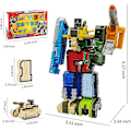 Miniatyrbillede 2 af 4: Kreative Byggeklodser Samling Uddannelsesmæssige Klodser Action Figur Transformation Nummer Robot Deformation Legetøj