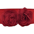 Miniatyrbilde 3 av 5: Elastisk midjebelte, bredt belte for kvinner for bluse, genser, maxi-skjorter Red