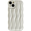 Pikkukuva 1 / 5: Vesikuvioinen kihara aalto Soft -kehys Yhteensopiva iPhone-kotelon kanssa (Valkoinen, iPhone 12 Pro Max)