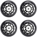 Miniatyrbilde 1 av 5: 4-pakks Inline Skatehjul Innendørs/Utendørs Erstatningshjul med Lagre 70mm, Svart