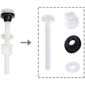 Miniatyrbillede 2 af 3: Toiletbrætsskruer, Universelle Plastik Toiletbrætsskruer (4 stk, Hvid)