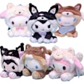 Miniatyrbilde 5 av 5: Plush Leke-dukke Cosplay Shiba Inu Hund Serie Myk Plush Leke For Jenter Bursdagsgaver 16X28CmSvart