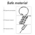 Miniatyrbillede 3 af 5: Båd Pins Quick Release Pin 1/4\" x 1\" m/Drop Cam & Fjeder med Trækring Bimini Top Pin Rustfrit Stål