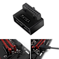 Pikkukuva 2 / 5: Usb 3.0 19/20-nastainen uros-naaraskytkinsovitin kulmassa 90 astetta PH19A