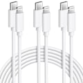 Pikkukuva 1 / 5: iPhone Nopea Latauskaapeli 3-pakkauksessa 2M USB-C - Lightning-kaapeli [MFi-sertifioitu] Uusi iPhone-kaapeli Yhteensopiva iPhone14 13 12 11 Pro Max X XS XR, iPad P